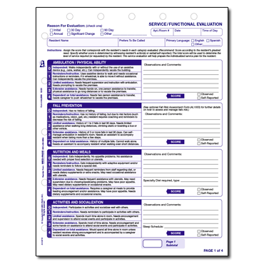 Service/Functional Evaluation